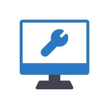 Şeffaf bir arkaplan üzerinde ekran vektör illüstrasyonu. Konsept ve grafik tasarımı için kaliteli semboller.. 