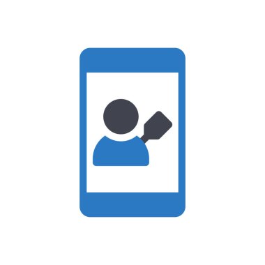 Şeffaf bir arkaplan üzerinde mobil vektör illüstrasyonu. Konsept ve grafik tasarımı için kaliteli semboller.. 