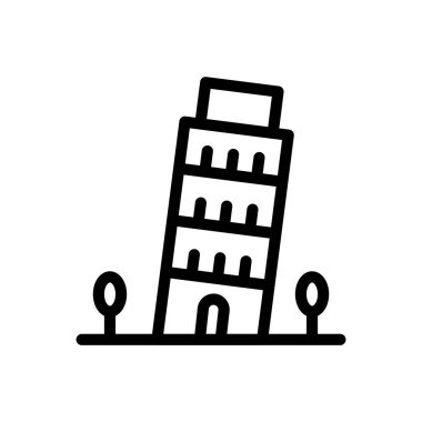 pisa vector illustration on a transparent background.Premium quality symbols.Thin line icon for concept and graphic design. 