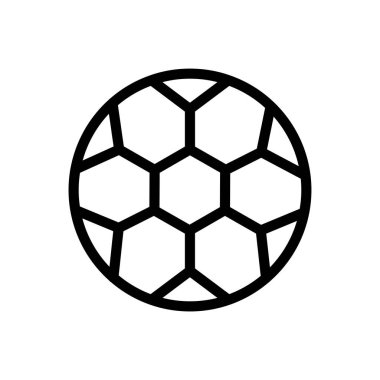 Saydam bir arkaplanda futbol vektör çizimi. Konsept ve grafik tasarım için ince çizgi simgesi.. 