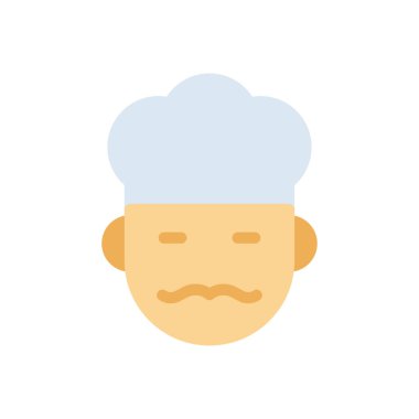 Şeffaf bir arkaplan üzerinde şef vektör illüstrasyonu. Konsept ve grafik tasarımı için birinci sınıf kalite simgeler.. 