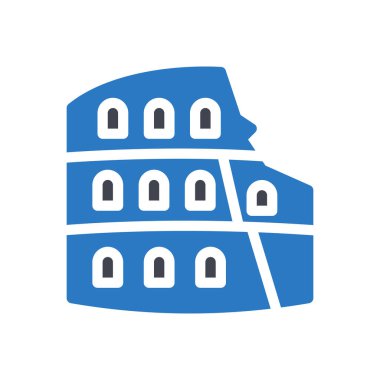 colosseum vector illustration on a transparent background.Premium quality symbols.Glyphs icon for concept and graphic design. 