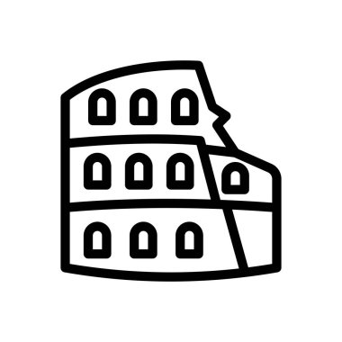 colosseum vector illustration on a transparent background.Premium quality symbols.Thin line icon for concept and graphic design.