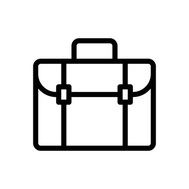 Şeffaf bir arkaplanda bagaj vektör çizimi. Konsept ve grafik tasarım için ince çizgi simgesi..