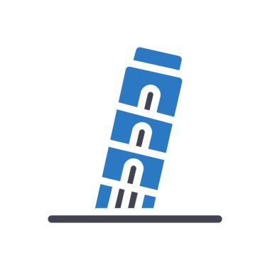 pisa vector illustration on a transparent background.Premium quality symbols.Glyphs icon for concept and graphic design.