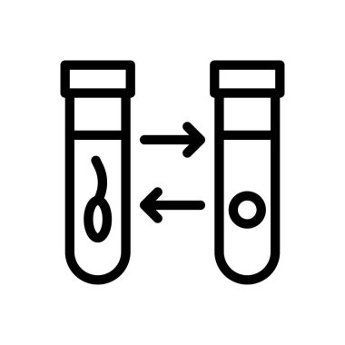 Şeffaf bir arkaplanda sperm vektör çizimi. Konsept ve grafik tasarım için ince çizgi simgesi..