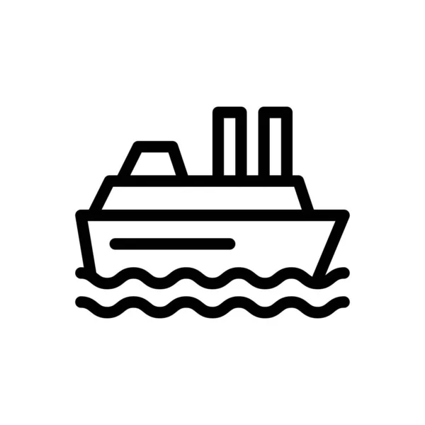 Cruise Vector Illustration Transparent Background Premium Quality Symbols Thin Line — Stock vektor