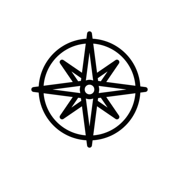 Compass Vector Illustration Transparent Background Premium Quality Symbols Thin Line — Image vectorielle