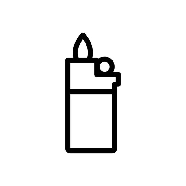 Lighter Vector Illustration Transparent Background Premium Quality Symbols Thin Line — Stock Vector