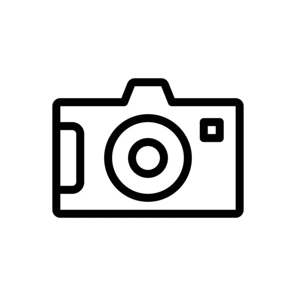 Kamera Vektor Illusztráció Egy Átlátszó Háttérben Prémium Minőségű Szimbólumok Vékony — Stock Vector