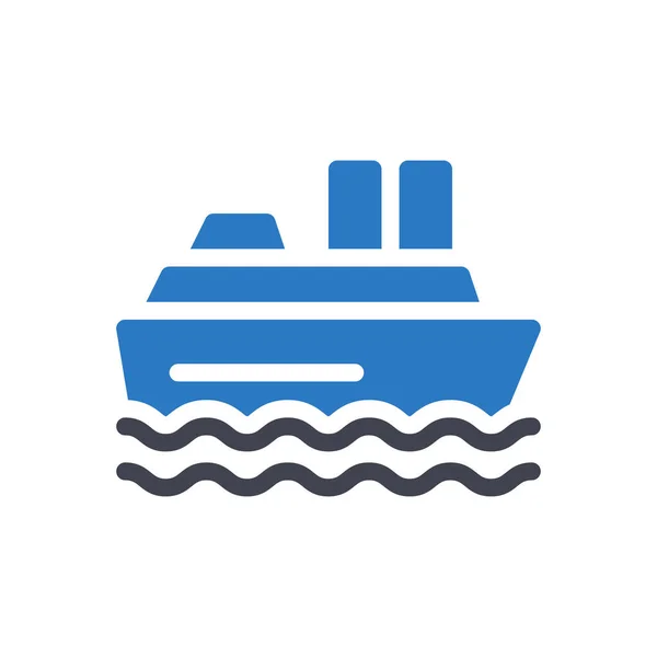 Cruise Vector Illustration Transparent Background Premium Quality Symbols Glyphs Icon — 스톡 벡터