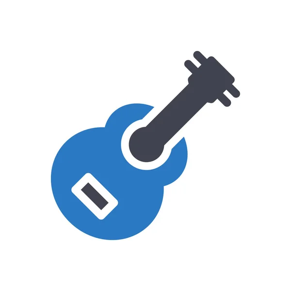 Gitarrenvektorillustration Auf Transparentem Hintergrund Symbole Premium Qualität Glyphen Symbol Für — Stockvektor