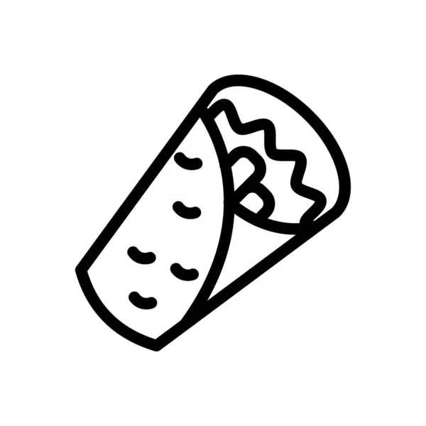Shawarma Vector Illustration Transparent Background Premium Quality Symbols Thin Line — Stockvektor