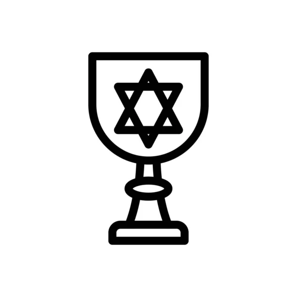 Kiddush Vector Illustration Transparent Background Premium Quality Symbols Thin Line — Stok Vektör