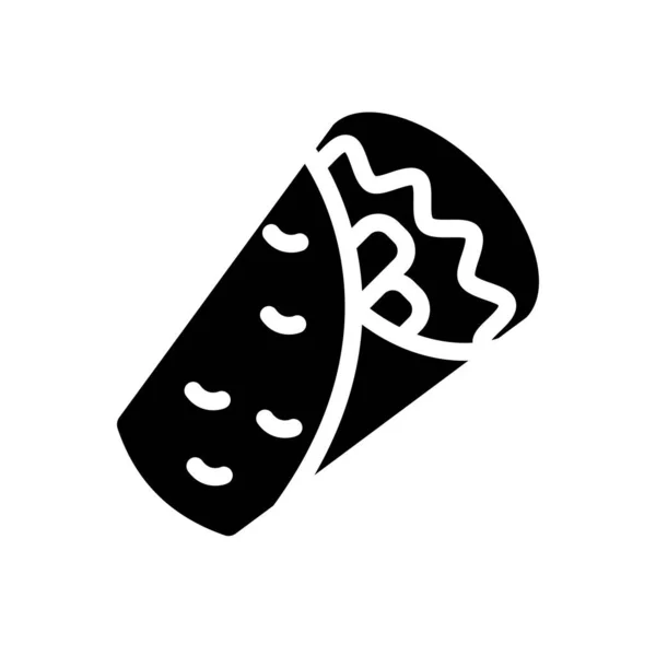 Shawarma Vector Illustration Transparent Background Premium Quality Symbols Glyphs Icon — Stockvektor