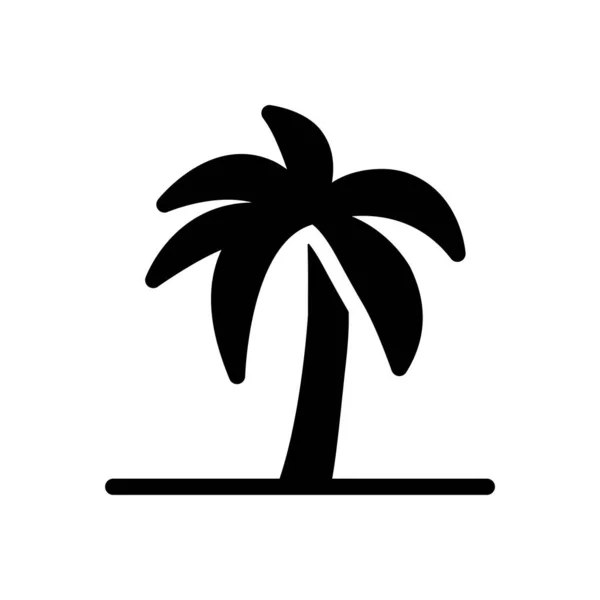 Palm Vector Illustration Transparent Background Premium Quality Symbols Glyphs Icon — 스톡 벡터