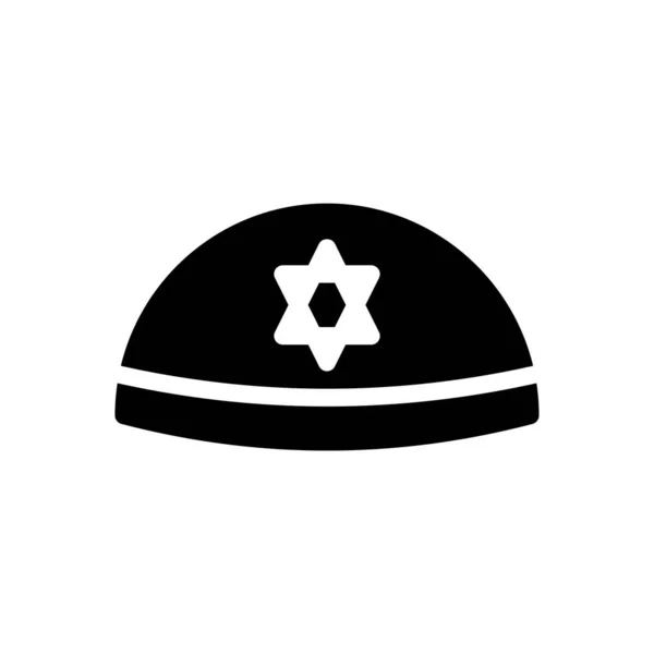 Kippah Vector Illustration Transparent Background Premium Quality Symbols Glyphs Icon — 图库矢量图片