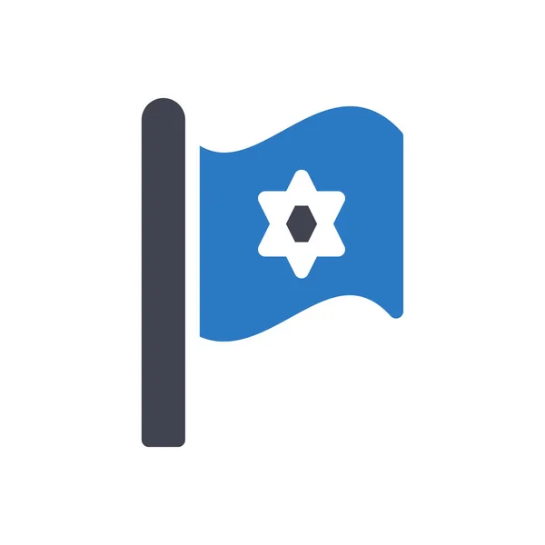 Gambar Vektor Flag Pada Sebuah Background Premium Kualitas Simbol Glyphs - Stok Vektor