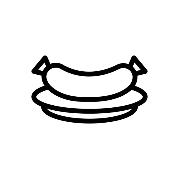 Sausage Vector Illustration Transparent Background Premium Quality Symbols Thin Line — Vector de stock