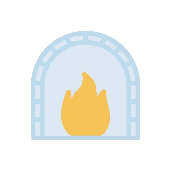 Fireplace Vector Illustration Transparent Background Premium Quality Symbols Stroke Icon — Image vectorielle
