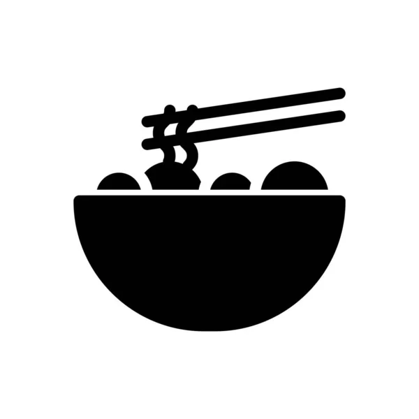 Ramen Vector Illustration Transparent Background Premium Quality Symbols Glyphs Icon — Stockvektor