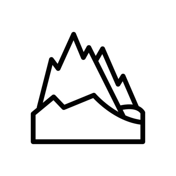 Mountain Vector Illustration Transparent Background Premium Quality Symbols Thin Line —  Vetores de Stock