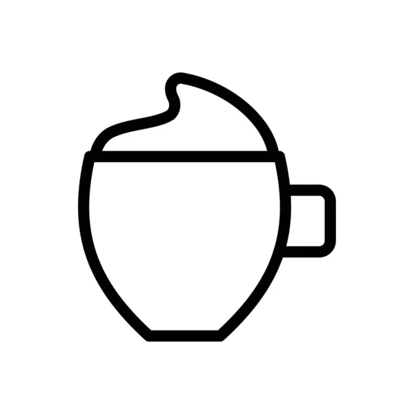 Cappuccino Vector Illustration Transparent Background Premium Quality Symbols Thin Line — Stockvektor
