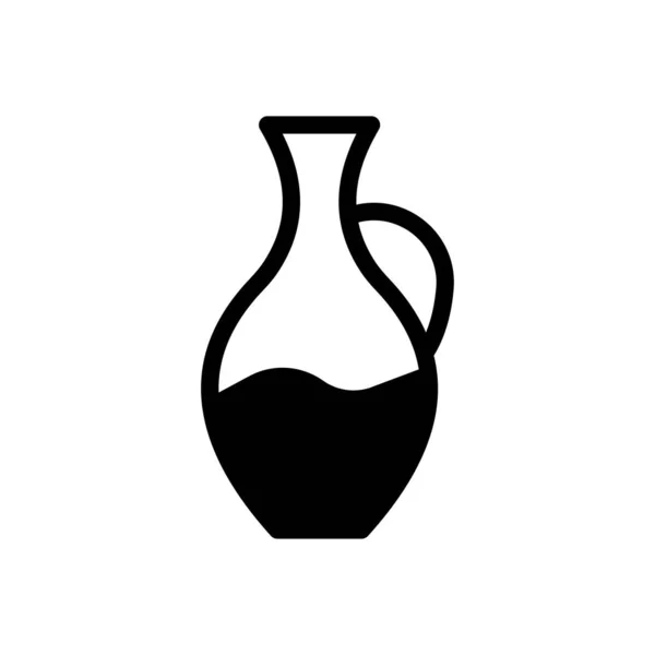 Jug Vector Illustration Transparent Background Premium Quality Symbols Glyphs Icon — Vetor de Stock