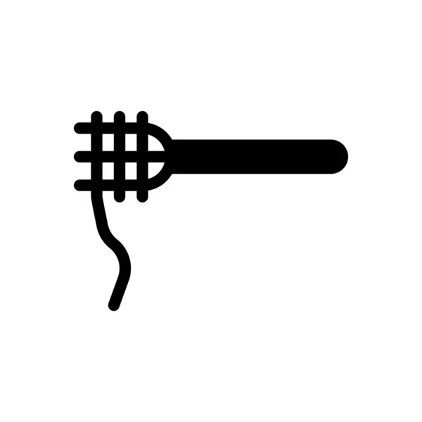 Fork Vector Illustration Transparent Background Premium Quality Symbols Glyphs Icon — Stok Vektör