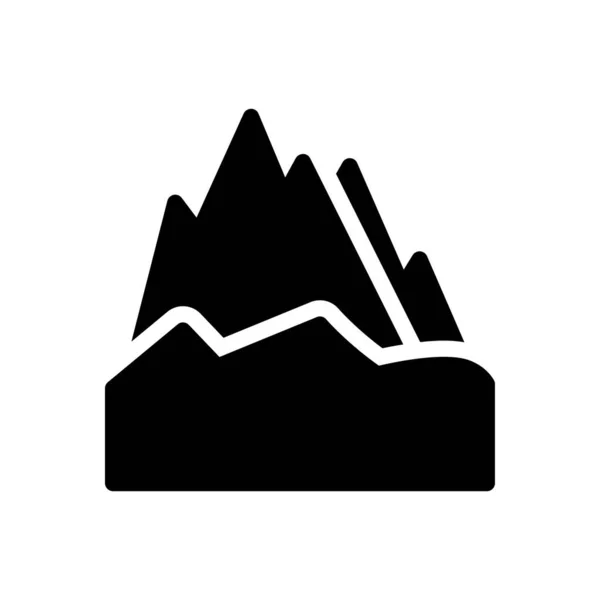 Mountain Vector Illustration Transparent Background Premium Quality Symbols Glyphs Icon — Stok Vektör