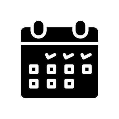 Şeffaf bir arkaplan üzerinde takvim vektör illüstrasyonu. Konsept ve grafik tasarım için mükemmel kalite sembolleri..