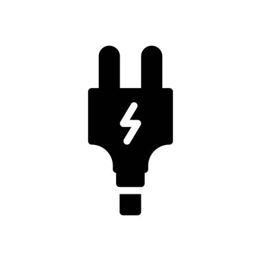 Şeffaf bir arkaplan üzerinde elektrik vektör illüstrasyonu. Konsept ve grafik tasarım simgeleri için kaliteli semboller.. 