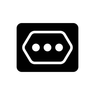 socket vector illustration on a transparent background.Premium quality symbols.Glyphs icon for concept and graphic design.