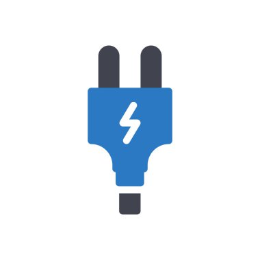 Şeffaf bir arkaplan üzerinde elektrik vektör illüstrasyonu. Konsept ve grafik tasarım simgeleri için kaliteli semboller.. 