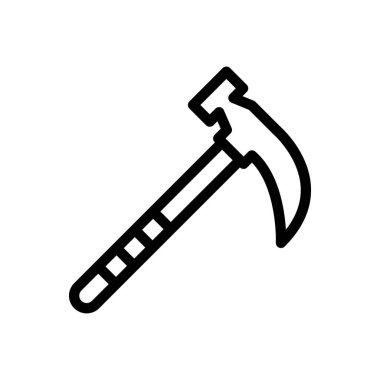 Şeffaf bir arkaplan üzerinde çekiç vektör çizimi. Premium kalite semboller. Konsept ve grafik tasarım için ince çizgi simgesi.