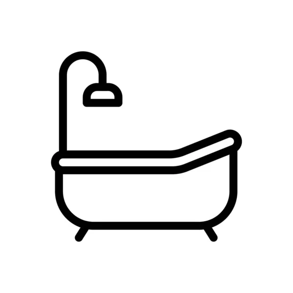 Bath Tub Vector Illustration Transparent Background Premium Quality Symbols Thin — Archivo Imágenes Vectoriales