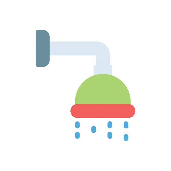 Shower Vector Illustration Transparent Background Premium Quality Symbols Stroke Icon — Stock Vector