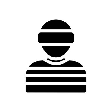 Şeffaf bir arkaplan üzerinde suç vektörü illüstrasyonu. Konsept ve grafik tasarım simgeleri için kaliteli semboller.. 