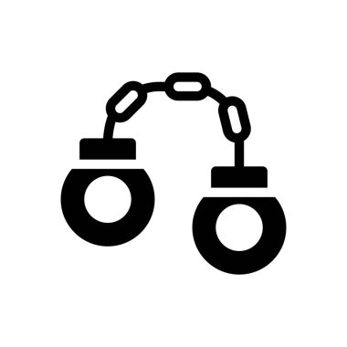 Şeffaf bir arkaplan üzerinde kelepçe vektör illüstrasyonu. Konsept ve grafik tasarımı için mükemmel kalite semboller.. 