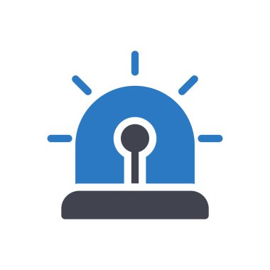 Şeffaf bir arkaplanda siren vektör illüstrasyonu. Konsept ve grafik tasarım simgeleri için kaliteli semboller..