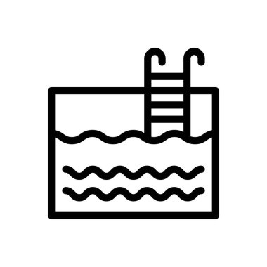 pool vector illustration on a transparent background.Premium quality symbols.Thin line icon for concept and graphic design. 