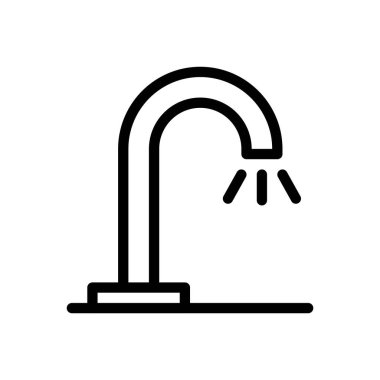 Saydam bir arkaplanda tap vektör çizimi. Premium kalite sembolleri. Konsept ve grafik tasarım için ince çizgi simgesi.