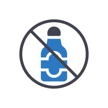 no alcohol vector illustration on a transparent background.Premium quality symbols.Glyphs icon for concept and graphic design.