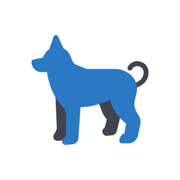 透明感のある背景に犬ベクトルイラスト プレミアム品質記号コンセプトとグラフィックデザインのためのグリフアイコン — ストックベクタ