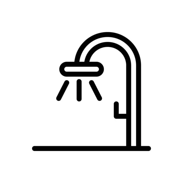 Shower Vector Illustration Transparent Background Premium Quality Symbols Thin Line — Vetor de Stock