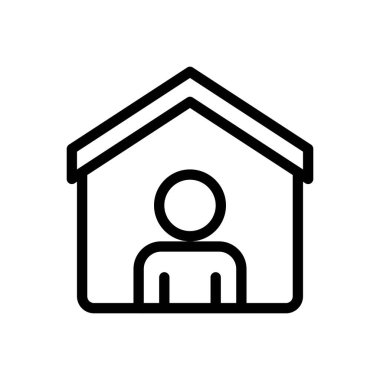 Saydam bir arkaplan üzerinde kişi vektör çizimi. Premium kalite sembolleri. Konsept ve grafik tasarım için ince çizgi simgesi. 