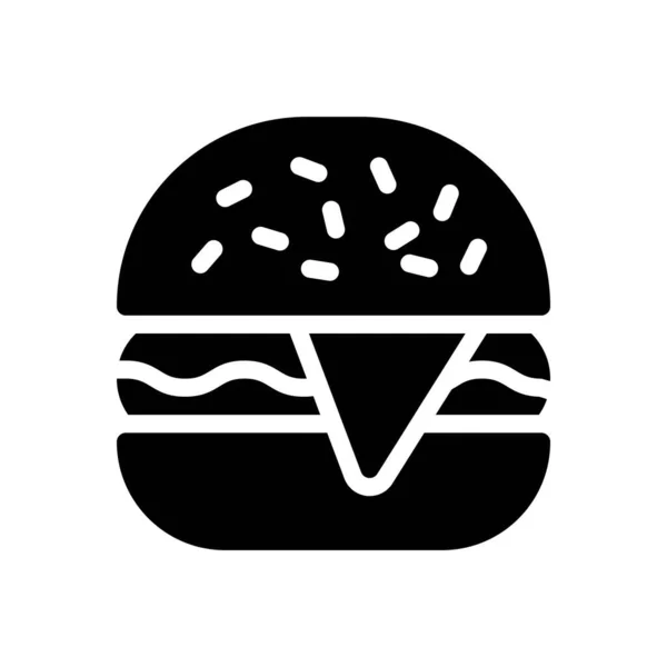 Hamburger Vector Illustration Transparent Background Premium Quality Symbols Glyphs Icon — Stock Vector