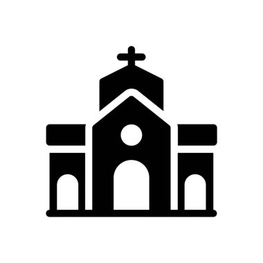chapel vector illustration on a transparent background.Premium quality symbols.Glyphs icon for concept and graphic design.