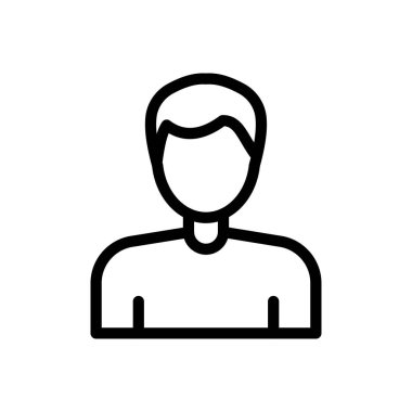 Saydam bir arkaplan üzerinde kişi vektör çizimi. Premium kalite sembolleri. Konsept ve grafik tasarım için ince çizgi simgesi. 