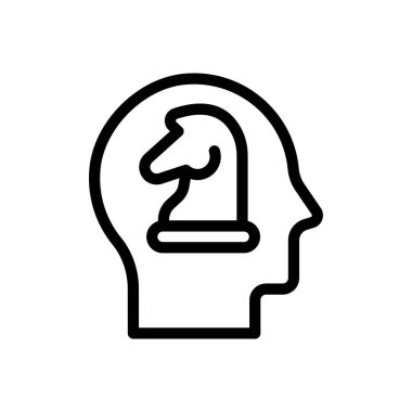 Saydam bir arkaplanda satranç vektör çizimi. Konsept ve grafik tasarımı için ince çizgi simgesi.. 